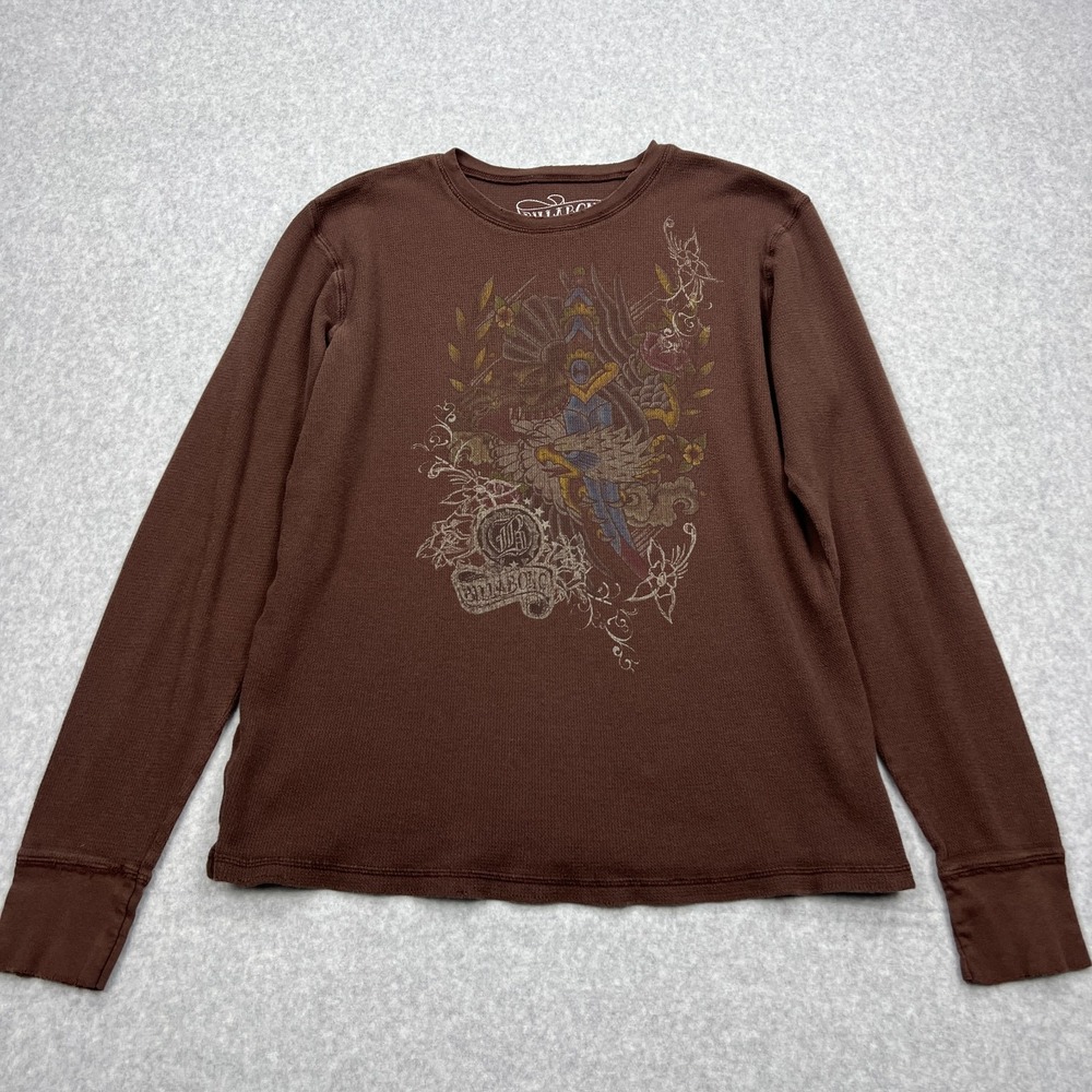 Billabong Brown Long Sleeve Graphic Tee